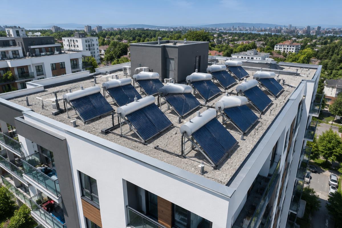 Rooftop Solar Water Heating System
